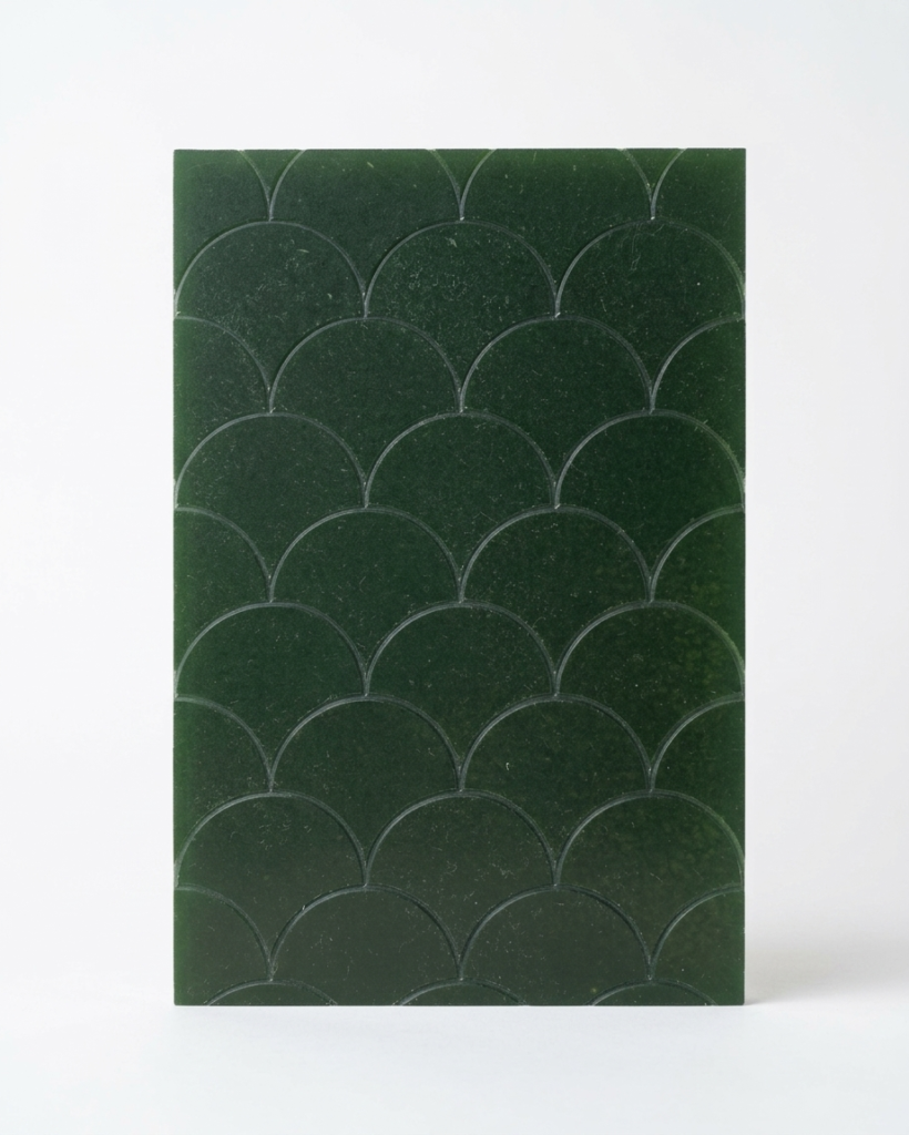 Seamless Polygood wall tile surface with no grout joints