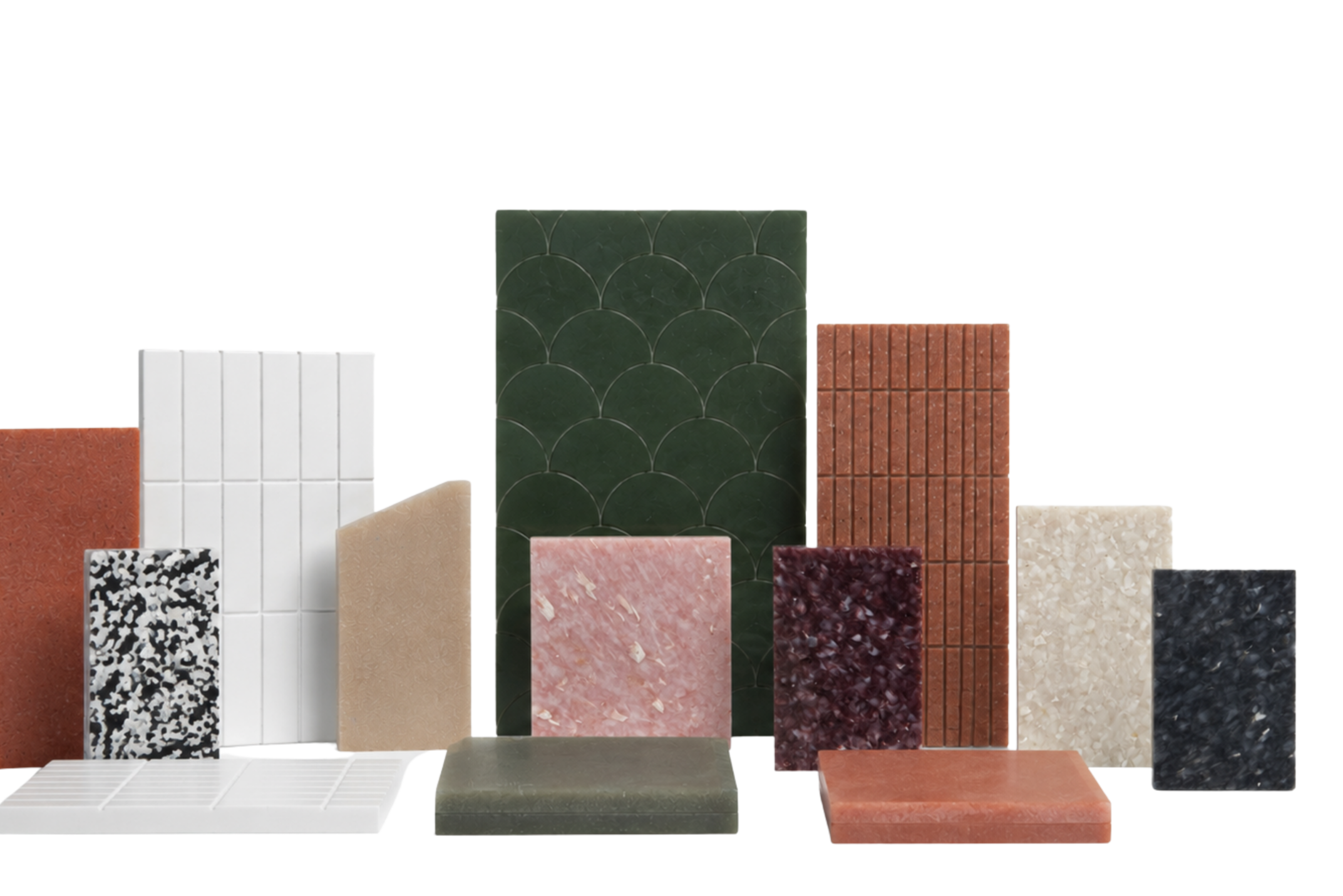 Polygood recycled plastic surface panels used as wall cladding in a commercial interior
